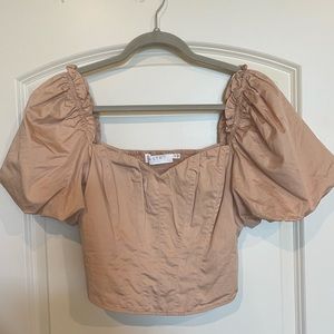 ASTR the Label puff sleeve bustier top in Blush. Small